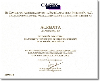 CACEI Industrial Certificada